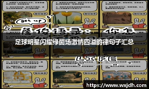 足球明星闪耀绿茵场激情四溢韵律句子汇总